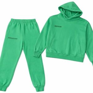 Pangaia Green Sweatpants & Hoodie Set
